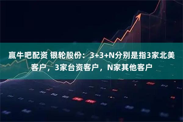赢牛吧配资 银轮股份：3+3+N分别是指3家北美客户，3家台资客户，N家其他客户