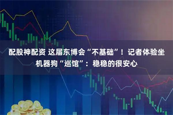 配股神配资 这届东博会“不基础”！记者体验坐机器狗“巡馆”：稳稳的很安心
